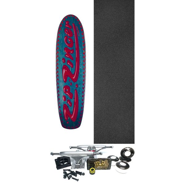 Krooked Skateboards Zip Zinger Skateboard Deck - 7.75" x 30" - Complete Skateboard Bundle